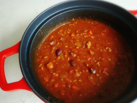 ミックス豆とトマトのカレー